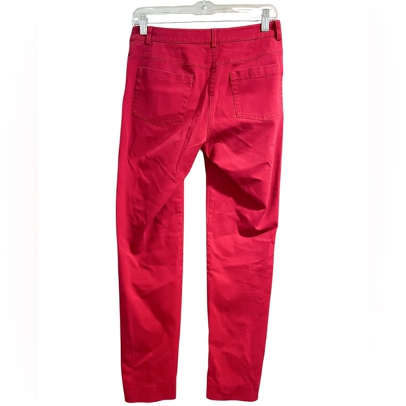 J. McLaughlin Red Casual Cotton Stretch Pants Size 0 - Picture 3 of 5
